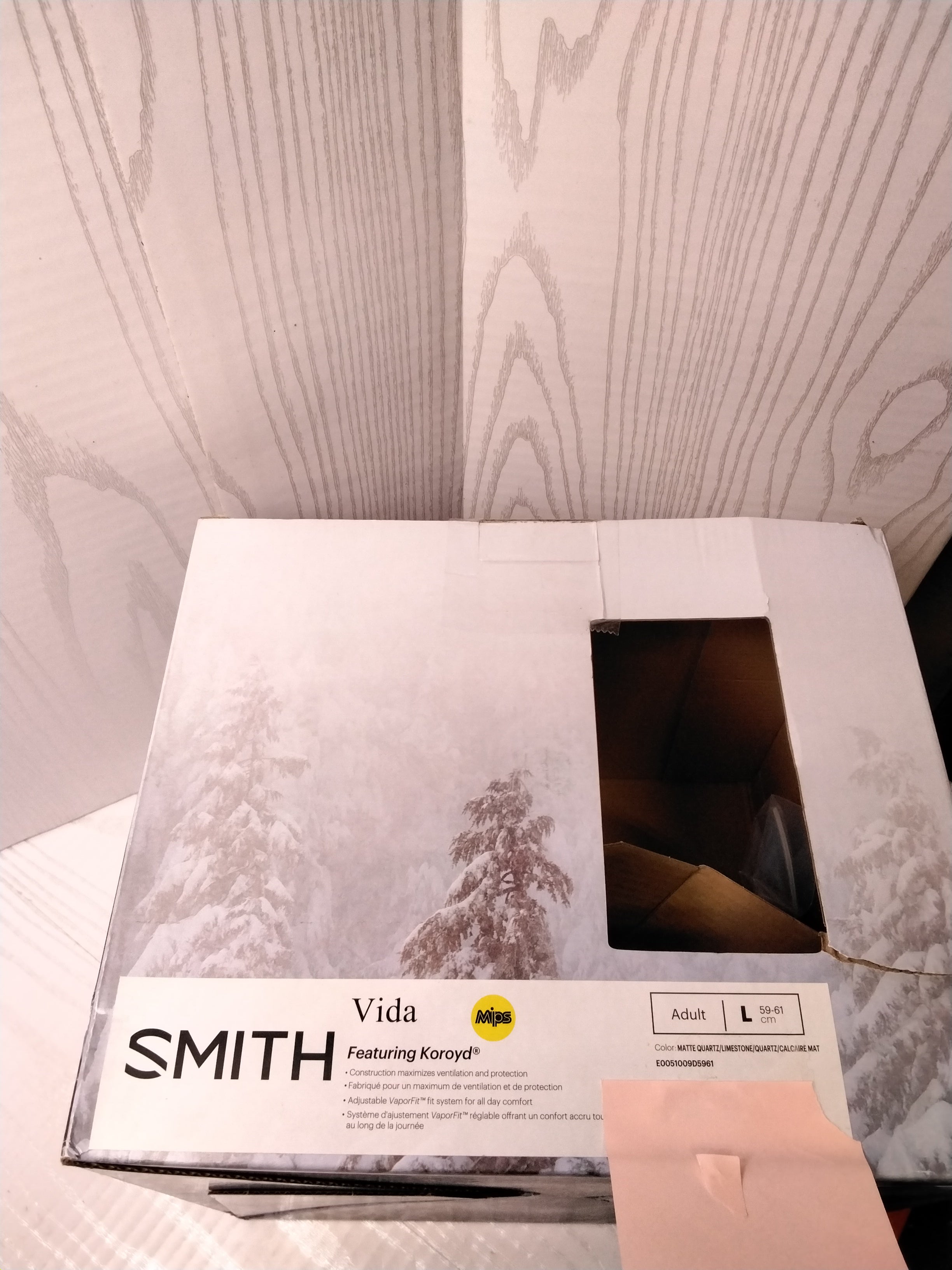 Smith Vida MIPS Snow Helmet (Matte Quartz/Limestone, Large) (7761825595630)